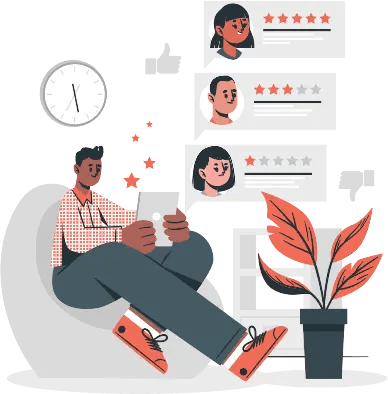 Review host profiles and read student reviews