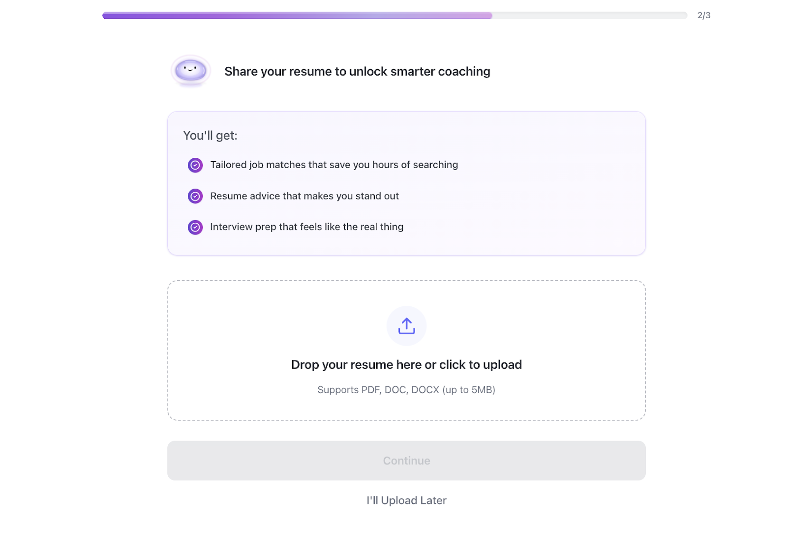 Practice interviews with full AI mocks, technical modules, and behavioral prep.