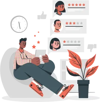 Review host profiles and read student reviews
